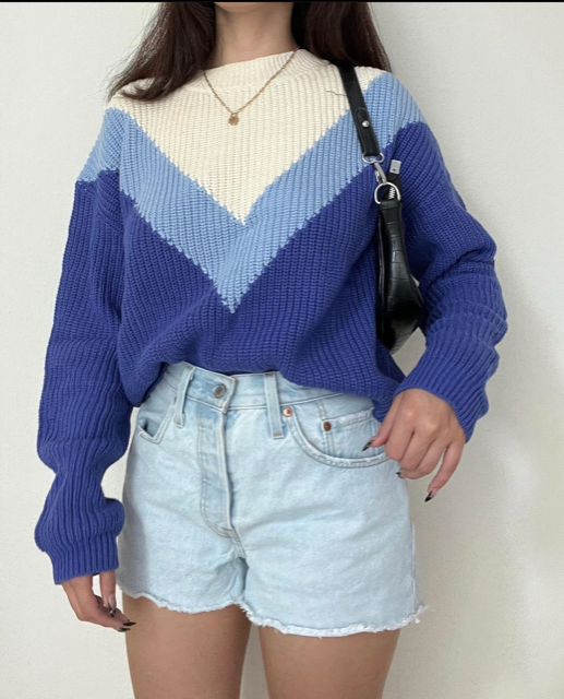 Blue Block Sweater